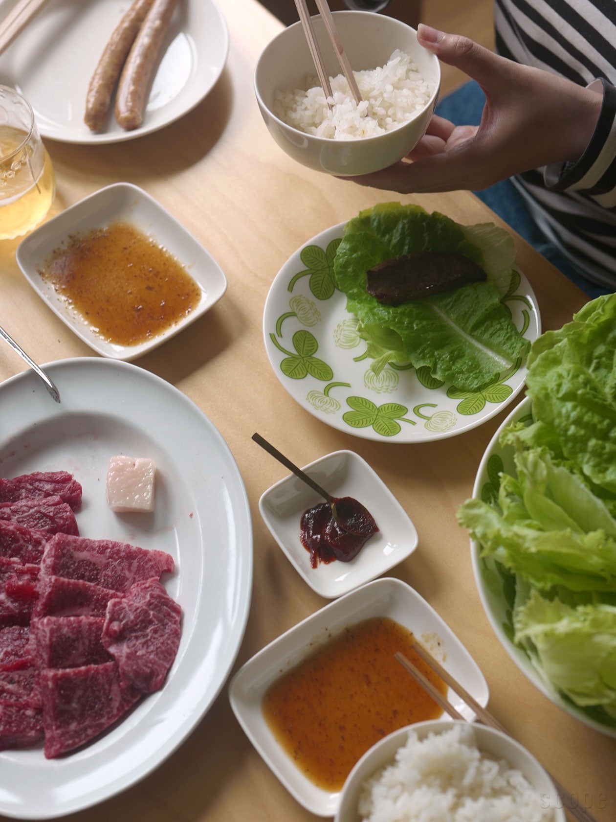 Apilaプレート16.5cmは焼肉の時の銘々皿としてとても重宝するサイズ。取分けに使う小皿として使うと便利