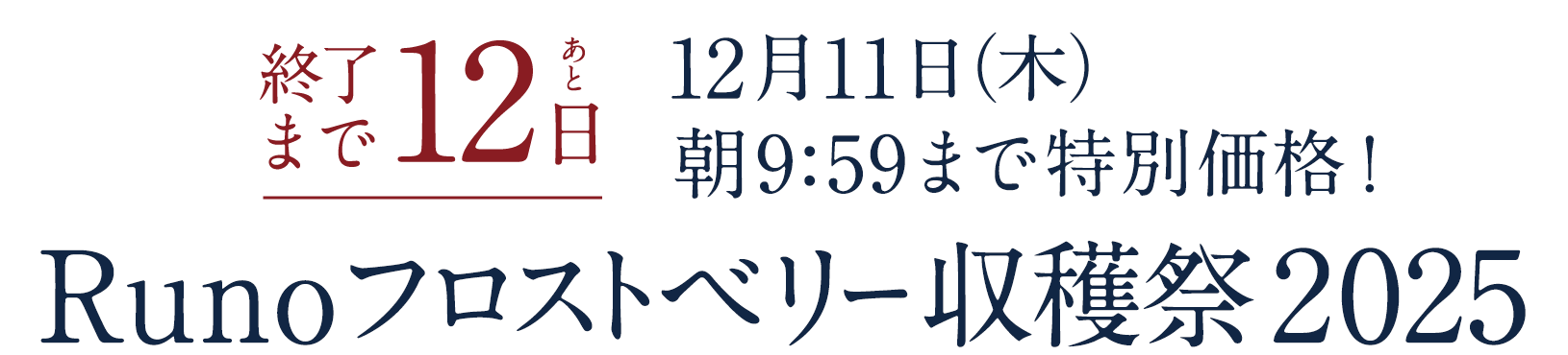 Runoフロストベリー収穫祭2025