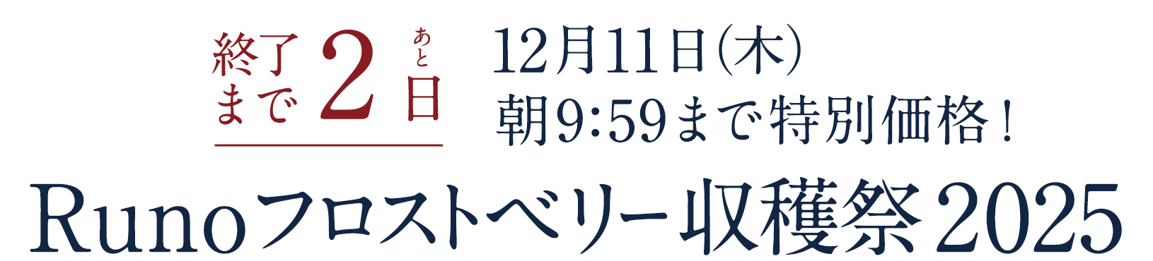 Runoフロストベリー収穫祭2025