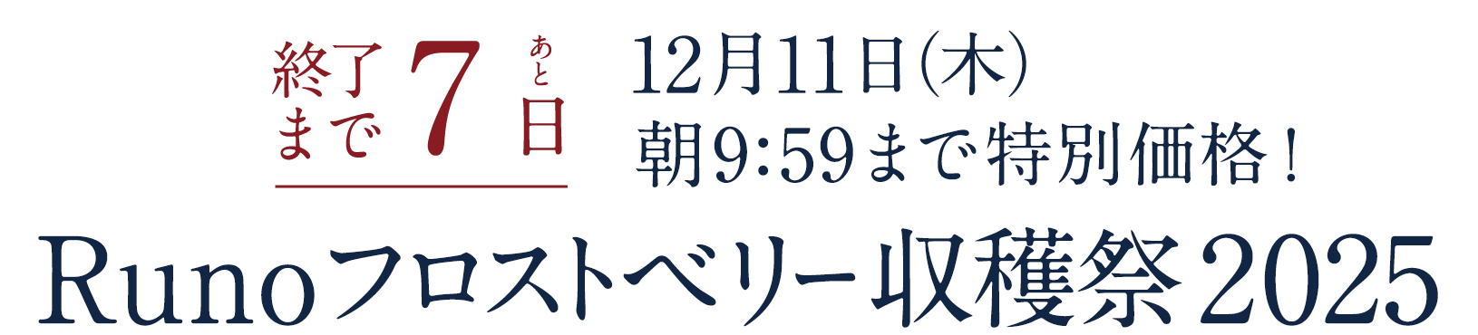 Runoフロストベリー収穫祭2025