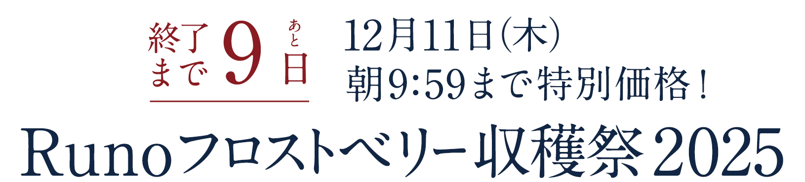Runoフロストベリー収穫祭2025