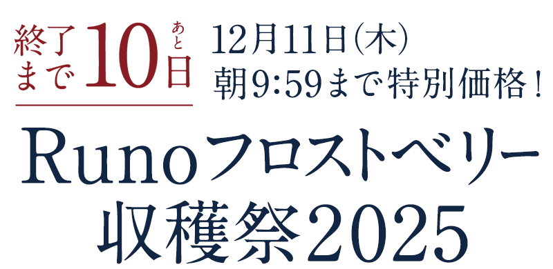 Runoフロストベリー収穫祭2025