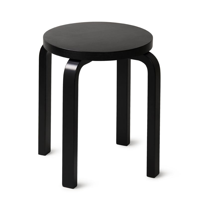 Stool E60 4本脚 オール ブラック ラッカー