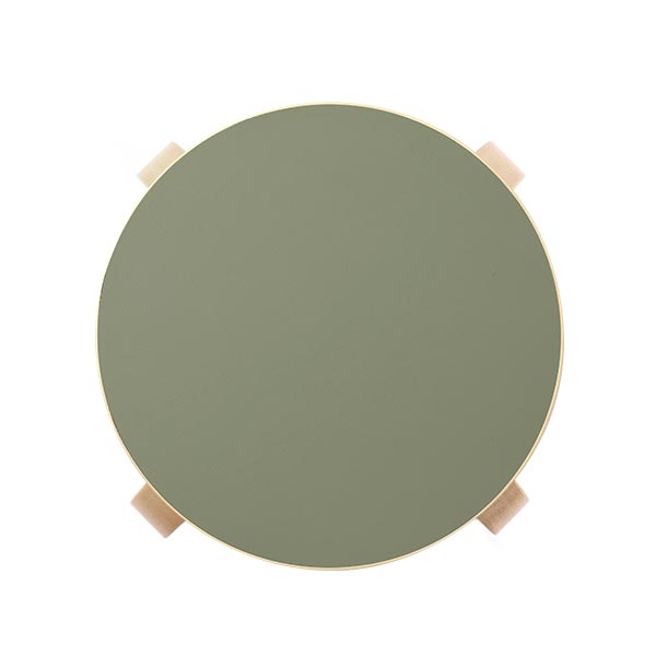 Stool E60 4本脚 リノリウム オリーブ 20