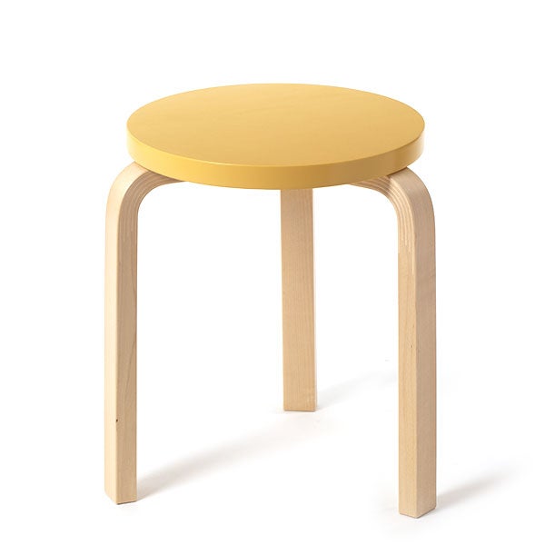 Stool 60 3本脚 サンイエロー+バーチ Paimio 90 Years Fundraising Editions