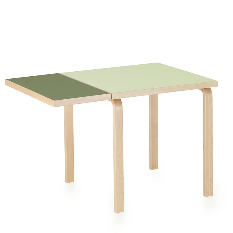 ドロップリーフ テーブル DL81C リノリウム ピスタチオ/オリーブ