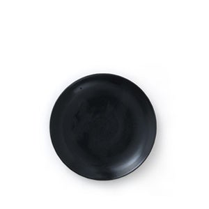 六寸皿 海鼠釉 黒