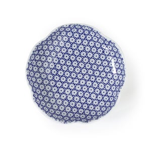 印判豆皿 梅 麻葉