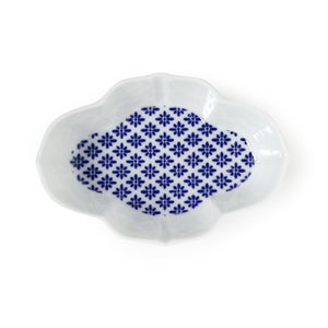 印判豆皿 木瓜 菱菊