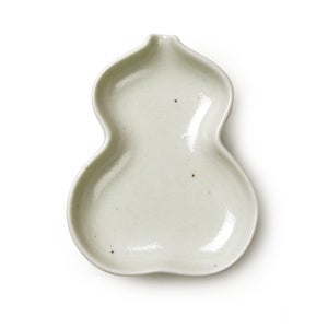 豆皿 ひょうたん 土灰