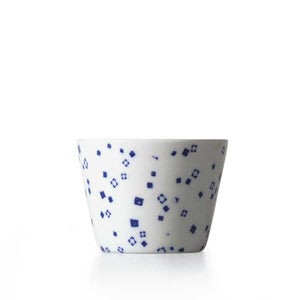 染付そば猪口 蛇の目高台 あられ