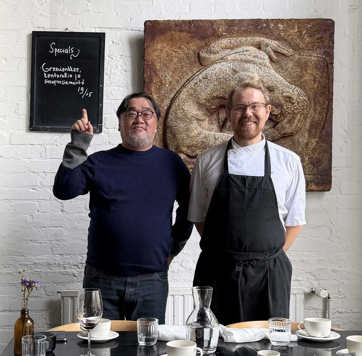 scopeシャチョウとアトリエフィンネのシェフ