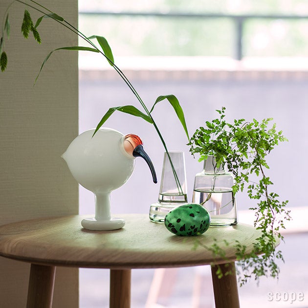 美品 iittala イッタラ BIRDS BY TOIKKA White Ibis ホワイトアイビス