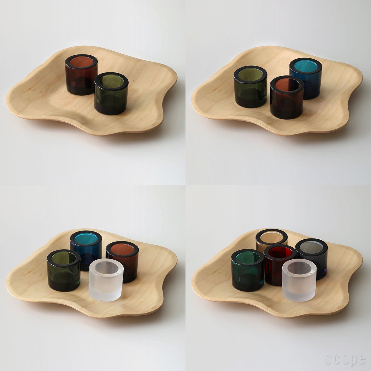 Aalto Collection プライウッドボウルにKiviキャンドルホルダーをのせてみました