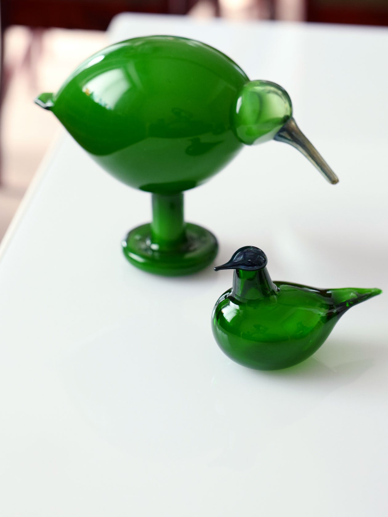 同色のガラスを使った、Chiffchaff グリーンとGreen Ibis