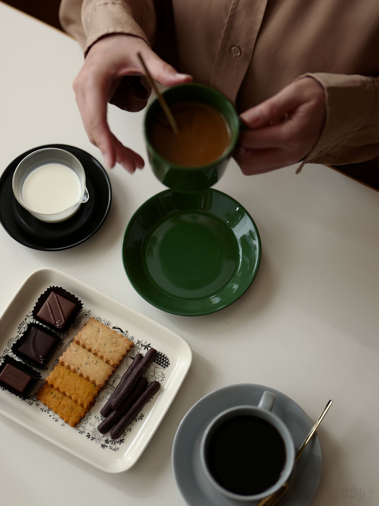 ハンターとパールグレー。セットでも単体でも使い勝手のよいデザイン