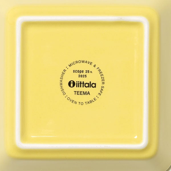 Teema スクエアプレート12×12cm イエロー