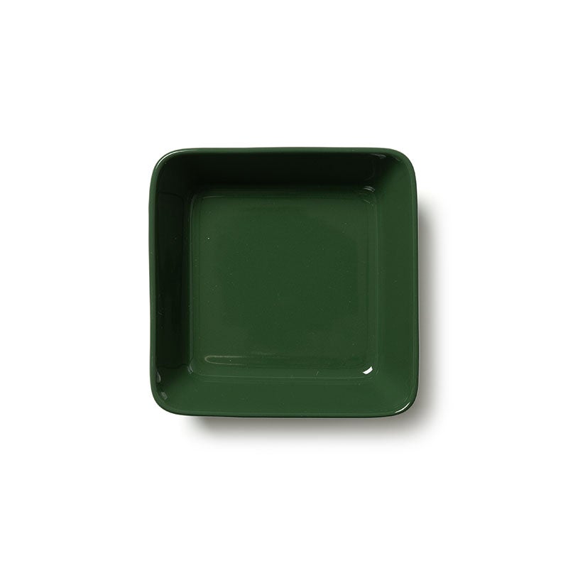Teema スクエアプレート12×12cm ハンターグリーン 4pc