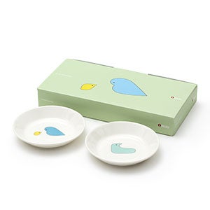 Iittala X mina perhonen プレート12cm バード マルチカラー 2枚セット