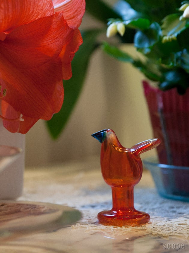 販売終了】iittala | Birds by Toikka ミニシエッポ脚付 パウダー