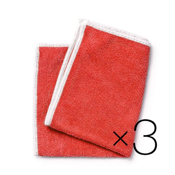 3枚セット MQ Duotex ニットクロス レッド