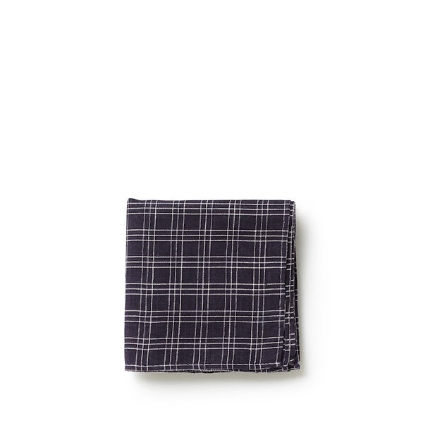 omk Dark Indigo Check 50cm