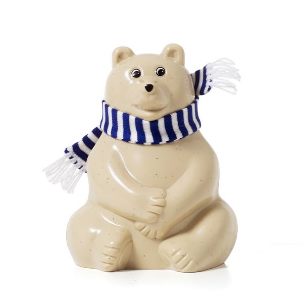 Polar Bear Money Box マフラー付き ブルー