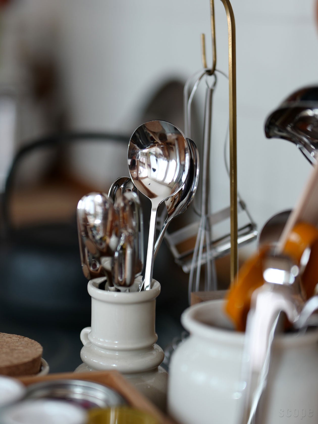 キャニスターに立てたcani スッカラ