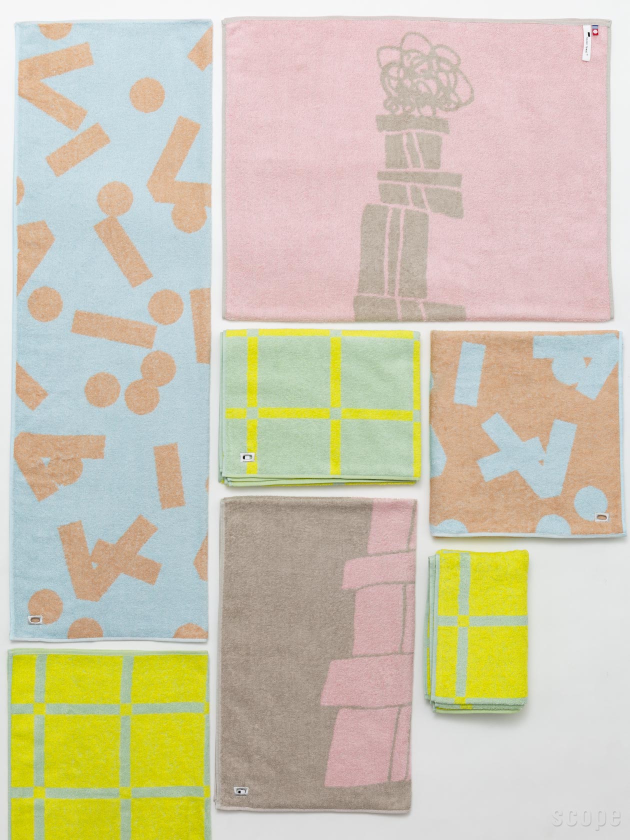 house towel ライトワイド 2026年限定3柄をいろいろな折りたたみ方をしたところ