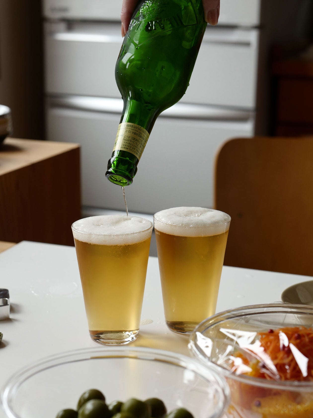 Bellman ビアグラスでビールを飲んでいるところ