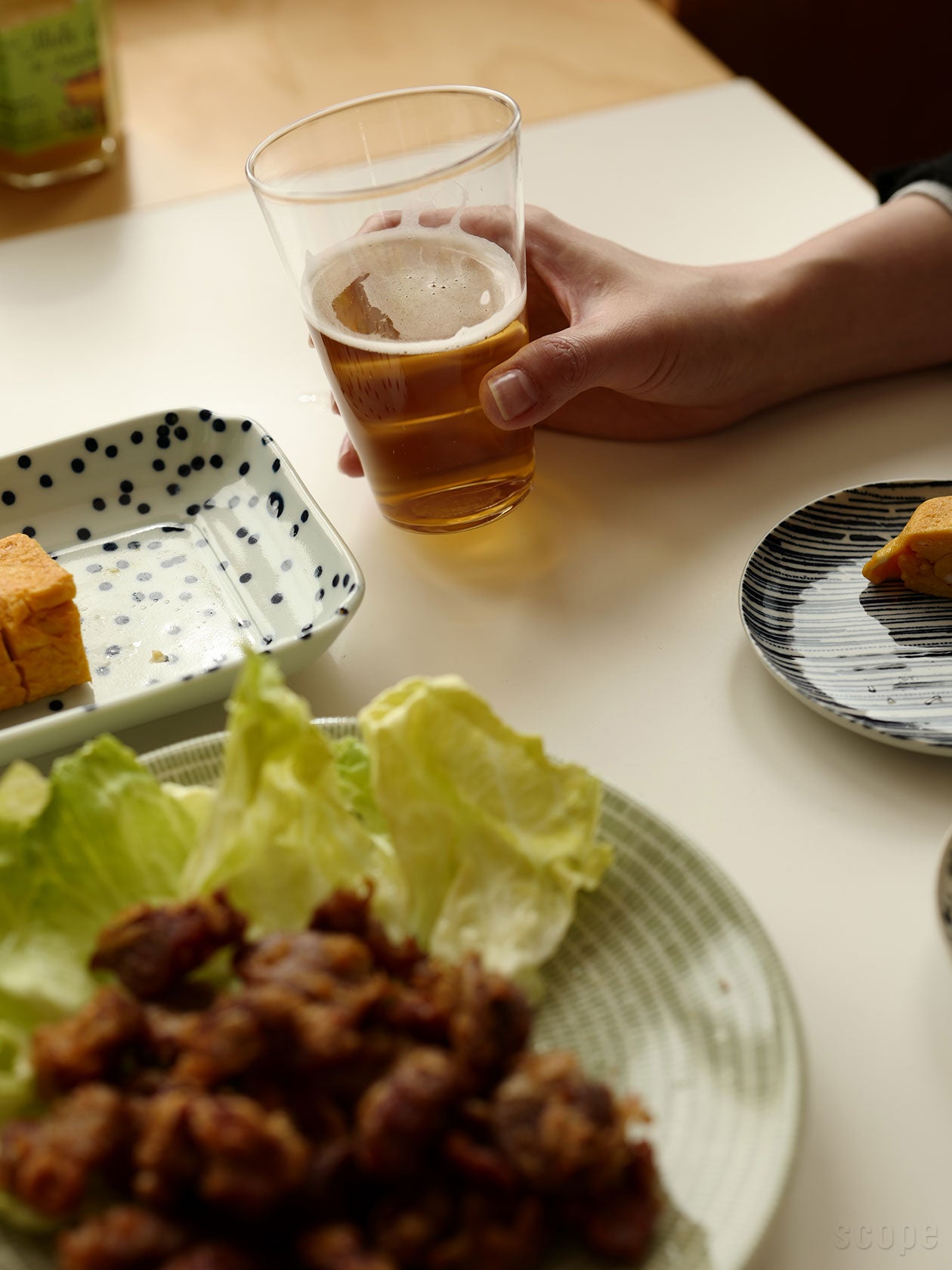 Bellman ビアグラスでビールを飲んでいるところ