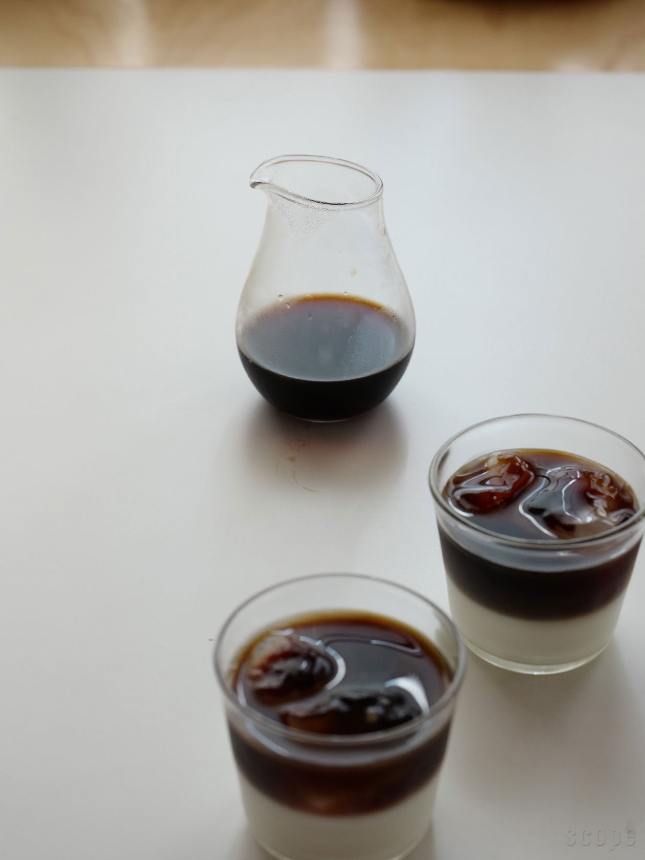 Bellman ミルクジャグ200mlに残しておいたコーヒーで、冷たいミルクコーヒー作ったところ