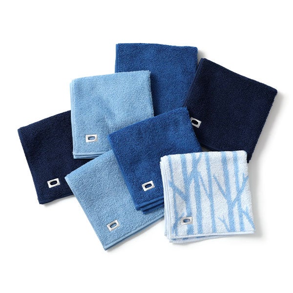 house towel ハンド 7枚セット ブルー
