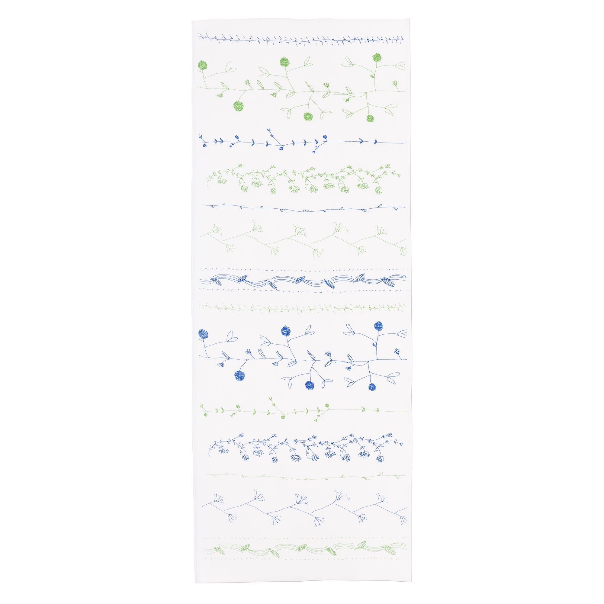 手ぬぐい 019 石本藤雄 野道 青と緑