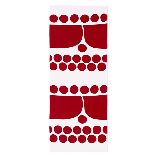 手ぬぐい 043 Birger Kaipiainen Sunday morning レッド