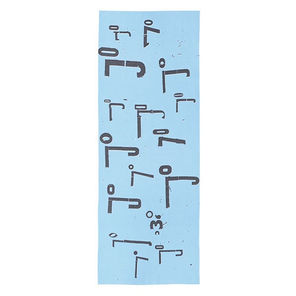 手ぬぐい 052 立花文穂 ププぷ 水色