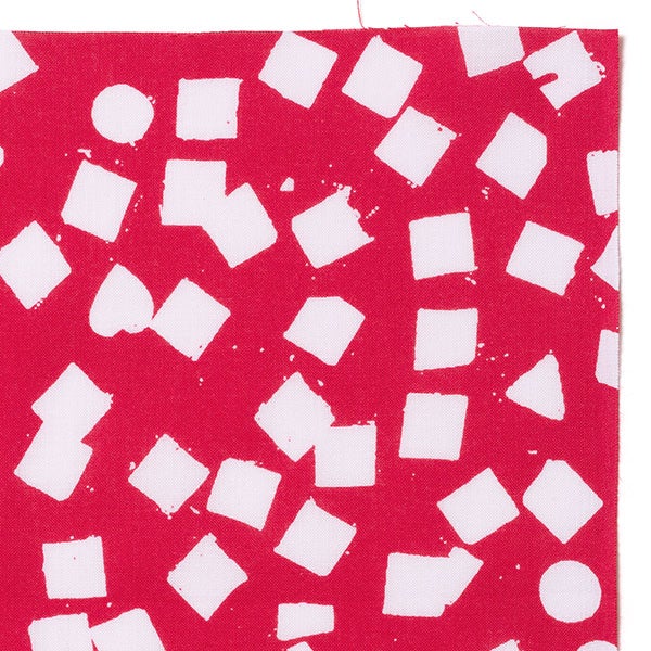 手ぬぐい 062 立花文穂 マルサンカクシカク レッド