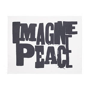 別刷 手ぬぐい 立花文穂 IMAGINE PEACE半ケチ