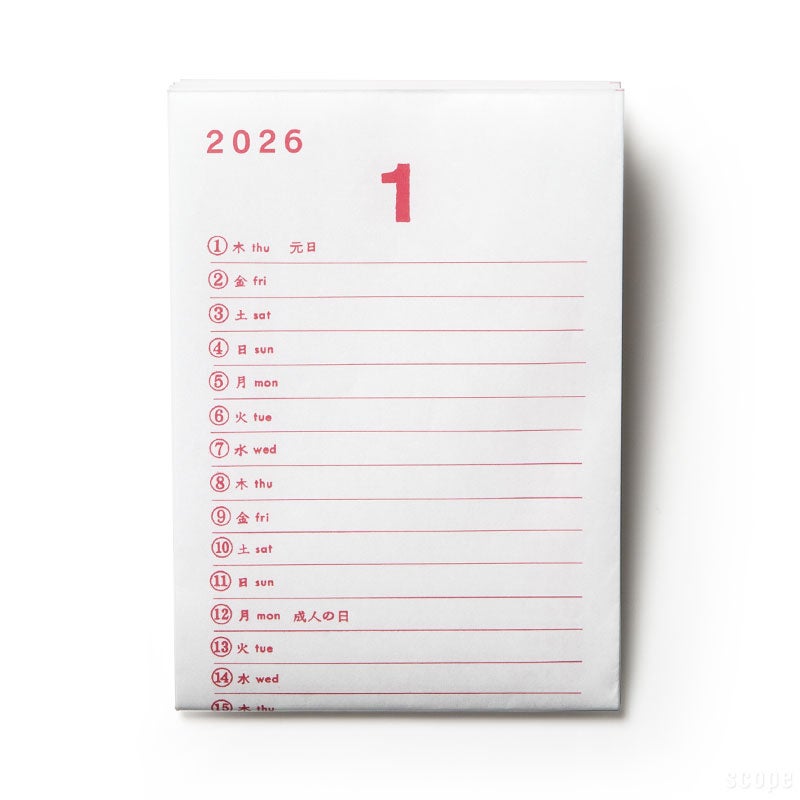 TACHIBANA FUMIO PRO. 2026 CALENDAR｜1年が1枚の折りたたみカレンダー