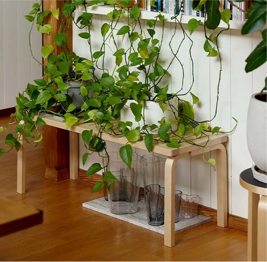 153A Bench スリット トップ ナチュラルラッカー